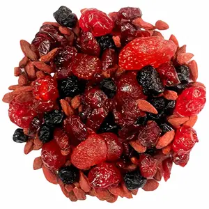 Dry Fruit Hub Super Dried Cranberry Strawberry Cherry Gojiberry Mix - Pack of 250gm