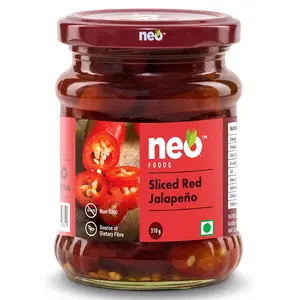 Neo Sliced Red Jalapeno, 210g