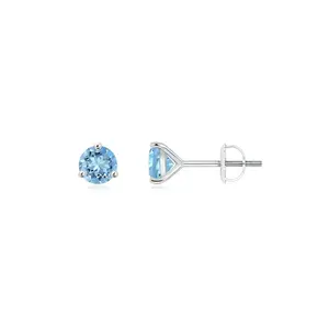 Saasvi Jewels 925 Solitaire Collection Sterling Silver Round Studds Earrings for Women Girls
