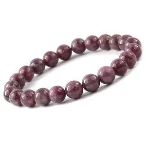 Natural Pink Tourmaline Bracelet 8mm for Reiki Healing and Vastu Correction Protection Concentration Spirituality and Increasing Creativity