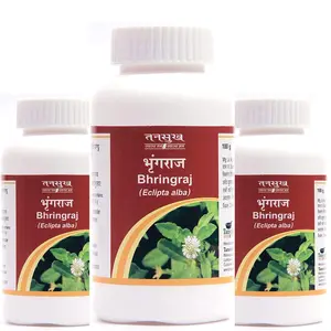 Tansukh Bhringraj Powder for Hair | Ayurvedic Bhringraj Churna | Made In India Product | Pack of 3-100 gm x 3 = 300 gm