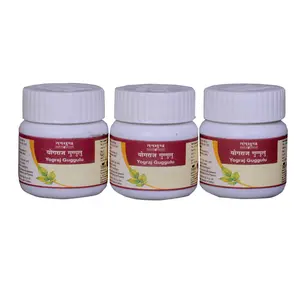 Tansukh Yograj Guggulu 15g (Pack of 3) | Each pack of 15 gm contains approx. 38 Tabs.