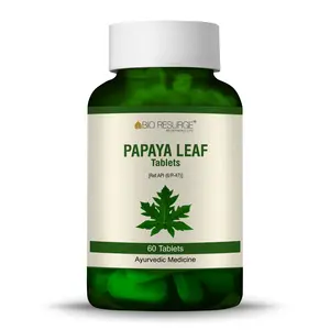 Bio Resurge Papaya Leaf Tabs. - 750mg (60 Tabs.)
