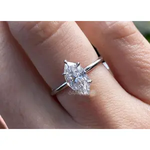 Saasvijewels Saasvi Jewels 1.50 CT. Marquise Engagement Ring, Solitaire Ring, Six- Prong Set, Anniversary Ring, Bridal Ring, Gift For Her, Diamond Ring