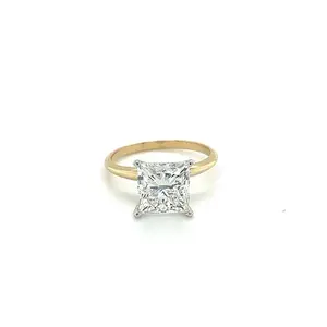 Saasvijewels Radiant Cut Engagement Ring Square ring Gold ring Silver ring Diamond Simulant ring Promise Ring Stacking ring Solitaire Ring Gift for her