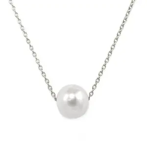 Saasvijewels Pearl Necklace, Dainty Pearl Pendant, 14k Solid Gold Pearl Necklace, Tiny Pearl Necklace, Pearl Necklace, Brides Gift, Pearl Jewelry