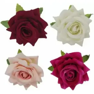 Blubby 4 Pieces Bridal Rose Flower Hair Juda Clips