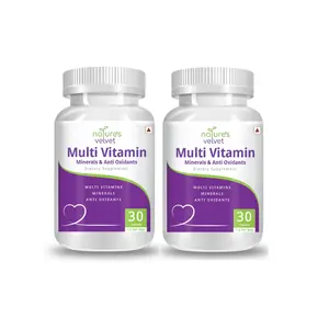 Nature's Velvet MultivitaminsMinerals and Antioxidants For Overall Health 30 Tablets Pack of 2