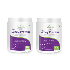 nature's velvet 100% Whey Protein for Fitness and Strength 400 gms - Pack of 2