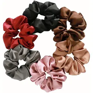 Blubby 6 Pieces Satin Ponytail Holder No Hurt Your Hair