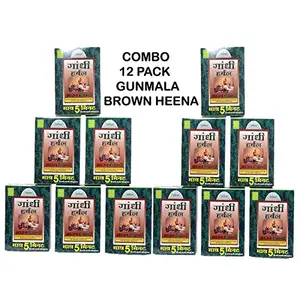 Gandhi Herbal Brown MehandiFor All Type Hair Natural Brown ColorMen & WomenWeight 60 Gm. Per Box Qty. 12 Box Large Pack
