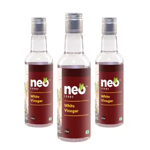 Neo White Natural Vinegar 370ml I P3 I Best For Cooking and Salad Dressing I 100% Natural Flavoursome and Nutritious (Pack of 3)