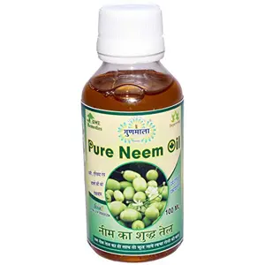 neem oil for plant skin hair mosquito control dandruff body face garden growth repellent organic pure seed 100 ml. bottel packqty.- pack Of 1