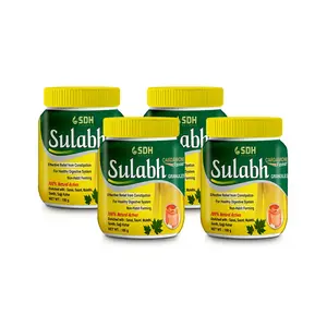 SDH Naturals Sulabh granules 100 % Ayurvedic Supplement for Constipation Kabz relives Acidity & Gas. Non habit forming herbal formula helps improve digestion Churna Powder safe LaxativG pack of 4 (4x100 gm)
