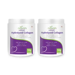 Nature's Velvet Hydrolysed Collagen Powder - 250G Unflavoured Pack of 2