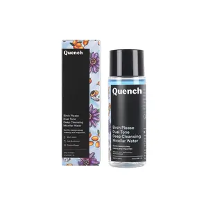 Quench Botanics Birch Please Dual Tone Deep Cleansing Micellar Water 30ml (Mini) | Wipes away heavy | Jojoba oil | Stubborn make-up | Non-sticky and non-greasy | Hydrates And Sooths