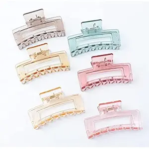 Blubby Hair Clutcher Hair Claw Clips for Women Pack of 6 Multi Color