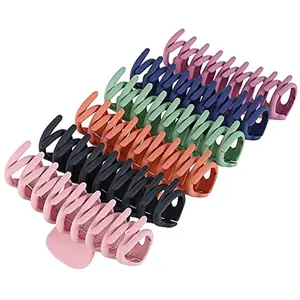 Blubby Hair Clutcher With Multi Color Hair Claw Clips for Women Pack of 6