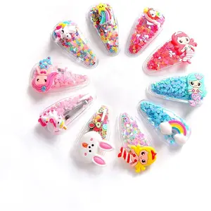 Blubby 10 Pieces Cartoon Animal Hairs Non Slip Barrettes for Girls