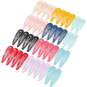Blubby Multicolor Metal Tic Tac Hair Clips for Girls and Women Pack of 40 Pieces