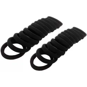 Blubby Pack of 24 Pieces Girl's Black Elastic Soft