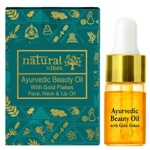 Natural Vibes Gold Beauty Oil - Elixir For Face Lips and Neck - 3 ml