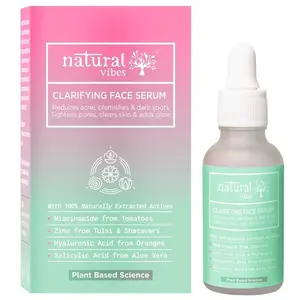 Natural Vibes Acne Clarifying Face Serum with Plant Based Zinc 30 ml