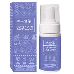 Natural Vibes Anti Acne Foam Face Wash with Vitamin C 125 ml 