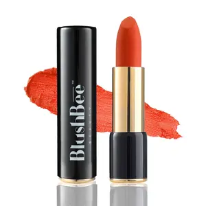 BlushBee Lip Nourishing Organic Vegan Lipstick, Sunset Zone Orange - 4.2 Gms.