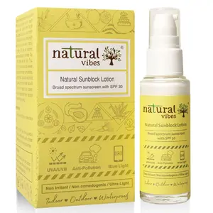 Natural Vibes Lotion with SPF 30 - Indoor, Outdoor & Water Resistant