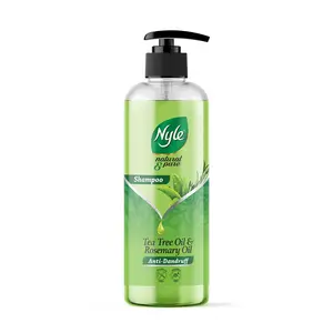 Nyle Natural & Pure Anti Dandruff Shampoo With Goodness Of Tea Tree Oil & Rosemary Oil For Men & Women No Paraben And No Sulphate 300ml