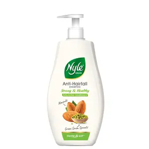 Nyle Naturals Strong & Healthy Anti Hairfall 2 In1 Shampoo With Active Conditioner With Almonds And Green Gram Sprouts 1L