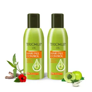 Trichup Ayurvedic Hair Fall Control Oil for Hair Growth | For Men & Women | 5 Natural Ingredients | Nourishes and Repairs Damaged Hair | No Mineral and Silicones | 100ml - Pack Of 2