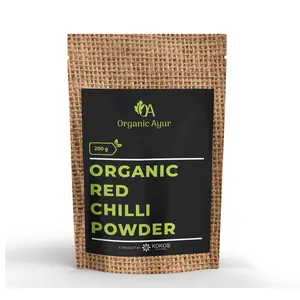Kokos Natural Organic Ayur Red Chilli Powder 200g, Certified Organic