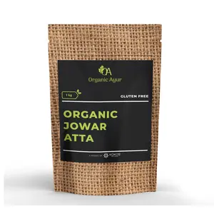 Kokos Natural Organic Ayur Jowar Atta(Sorghum) 1kg, Certified Organic