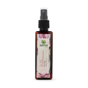 SARVA by Anadi 100% Pure Natural Undiluted Rose Face Mist/Rose Water/Gulab Jal Steam Distilled Skin Toner for All types of Skin No Alcohol and No Artificial Fragrances (100 ml)