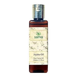 SARVA by Anadi 100% Pure Natural Jojoba Oil For Hair & Face | Pure Pressed Oil For Conditioned Hair Nails & Smooth Skin | Help With Dryness  (100 ML)