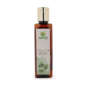 SARVA by Anadi 100% Pure Natural Pressed Moringa Carrier Undiluted Oil | Moringa oleifera | Behen Oil for Hair and Skin Care | 100 ml
