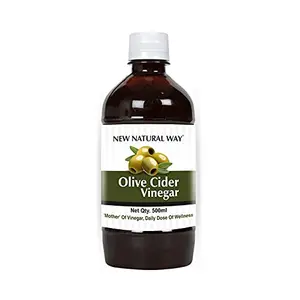 NEW NATURAL WAY Olive Cider Vinegar 500 Ml | Zaitoon Ka Sirka With Mother | Naturally 100% Pure & Natural Organic Herbal Vinegar | Ayurvedic Vinegar Good For Health | Daily Dose Of Wellness