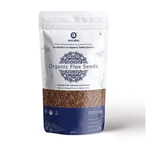 Anveshan Roasted Flax Seeds | 300g Pouch |Seeds | USDA Certified | management | Rich in Omega-3 fatty acids | High Fiber