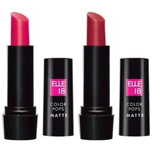 Elle18 Color Pop Matte Lip Color R33 Code Red 4.3 g and Elle 18 Lipstick Deep k (Matte)