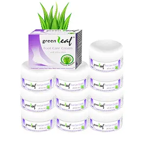 Green Leaf Foot Care Cream For Dry Chapped & Cracked Skin 25g Pack of 10