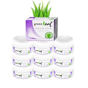 Green Leaf Foot Care Cream For Dry Chapped & Cracked Skin 25g Pack of 9