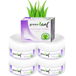 Green Leaf Foot Care Cream For Dry Chapped & Cracked Skin 50g Pack of 4