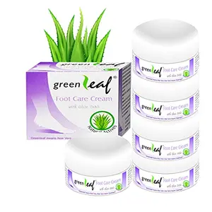 Green Leaf Foot Care Cream For Dry Chapped & Cracked Skin 25g Pack of 5