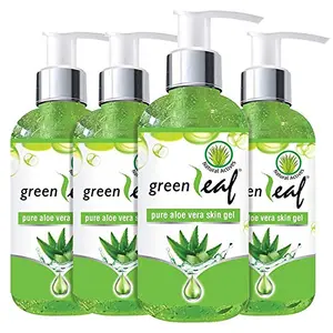 Green Leaf Pure Aloe Vera Skin Gel 190GM Pack of 4