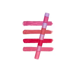 Gush Super Stack - Pink 4-In-1 | Long Lasting Matte Finish | Waterproof Transfer Proof Smudge Proof Liquid Lipstick | Skincare Infused Vegan And Cruelty Free.