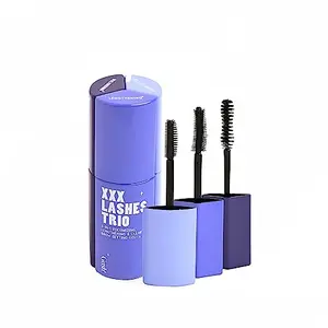 Gush XXX Lashes Trio- Black Out | 3-in-1 Volumizing Lengthening & Clear Brow Setting Gel | 18g