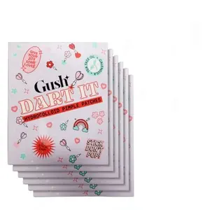 Gush Acne pimple Patches(Multi shape & Color)| Absorbs Puss and heacne night | Blemish Spot Hydrocolloid Skin | For All Skin Types Pack of 6 (120 dots)