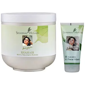 Shahnaz Husain Shahair - Powder - 200GM and Tulsi Neem Face Wash - 50GM